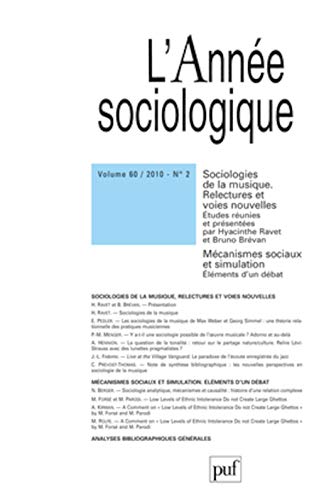 Année sociologique 2010 - VOL. 60 - N° 2