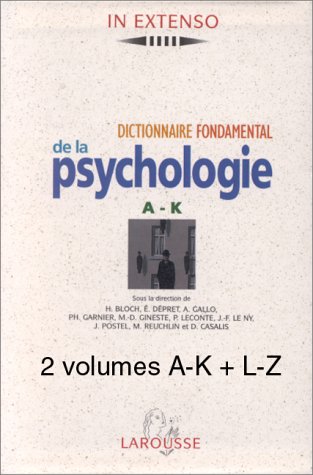 Coffret 2 volumes : dictionnaire fondamental de la psychologie