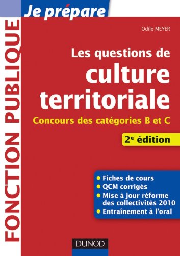 Les questions de Culture territoriale - 2e éd. - Concours des catégories B et C