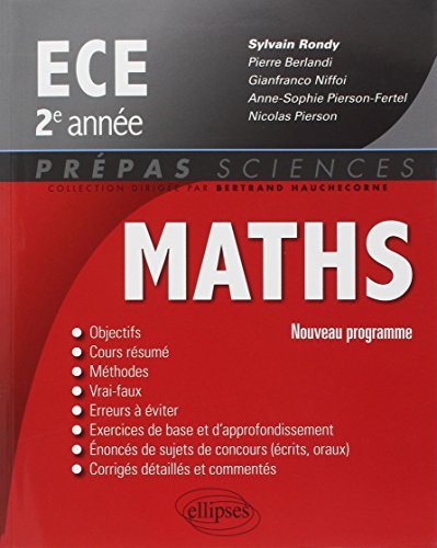 Maths ECE 2e Année Programme 2014