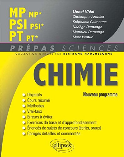 Chimie MP/MP* PSI/PSI* PT/PT* Programme 2014