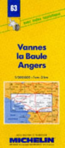 Carte routière : Vannes - La Baule - Angers, 63, 1/200000