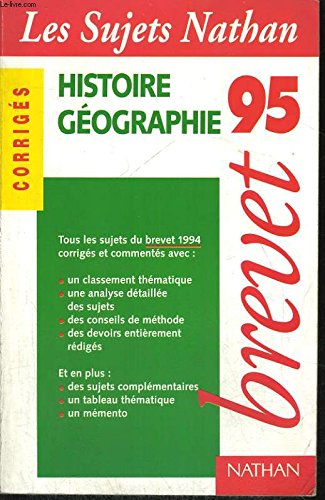 SUJETS NATHAN 21 HISTOIRE GEOGRAPHIE CORRIG