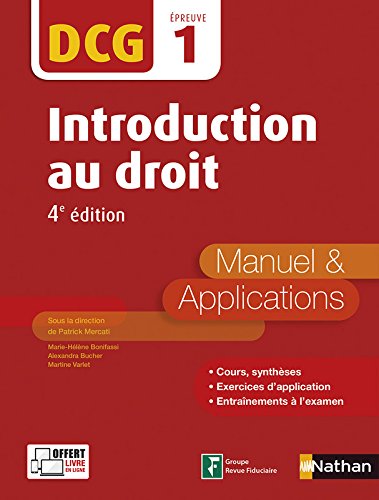 DCG 1 - Introduction au Droit - 4e édition