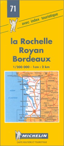 Carte routière : La Rochelle - Royan - Bordeaux, 71, 1/200000
