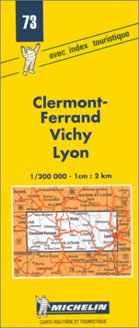 Carte routière : Clermont-Ferrand - Vichy - Lyon, 73, 1/200000
