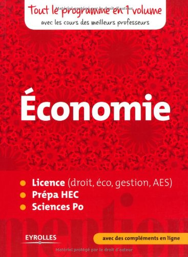 Économie: Licence (droit, éco, gestion, AES), prépa HEC, Sciences po