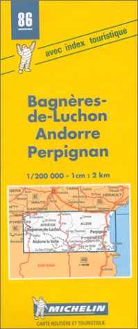 Carte routière : Luchon - Andorre - Perpignan, 86, 1/200000