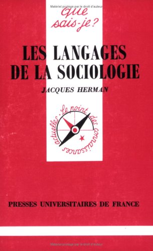 Les langages de la sociologie