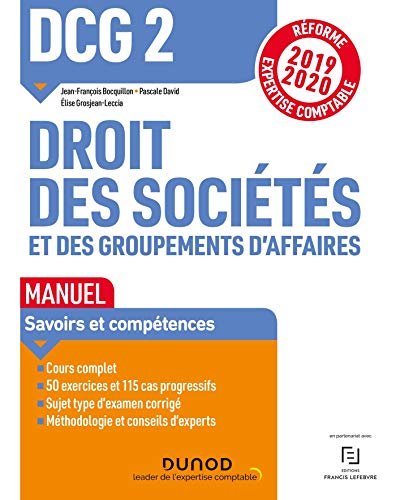 DCG 2 Droit des sociétés et des groupements d'affaires - Manuel - Réforme 19/20: Réforme Expertise comptable 2019-2020