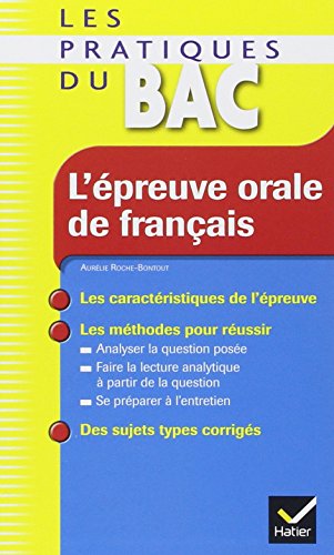 L'épreuve orale de français