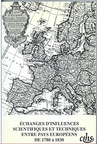 Echanges d'influences scientifiques entre pays européens entre 1780 et 1830