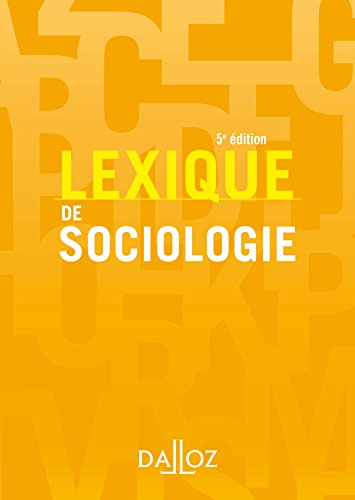 Lexique de sociologie - 5e éd.