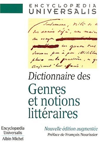 Dictionnaire des genres et notions littéraires