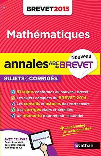 Annales ABC du BREVET 2015 Maths 3e