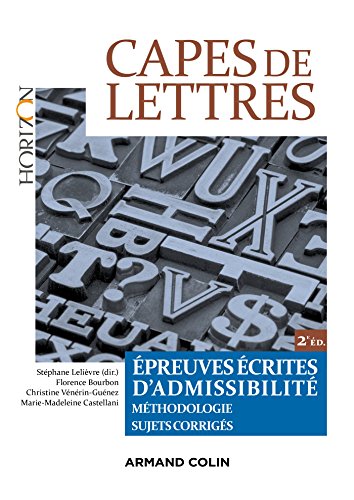 CAPES de Lettres - Épreuves écrites d'admissibilité
