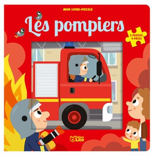 Mon livre puzzle 9 pièces: Les pompiers - Dès 2 ans