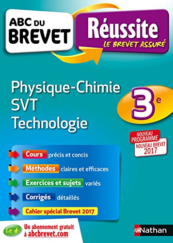 ABC du BREVET Réussite Physique-Chimie SVT Techno 3e