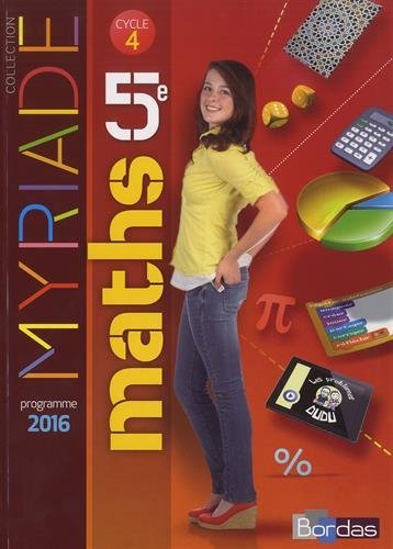 Myriade 5e - Manuel élève - Grand Format (Éd. 2016) - Nouveau programme 2016