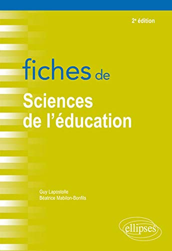 Fiches de sciences de l'éducation - 2e édition