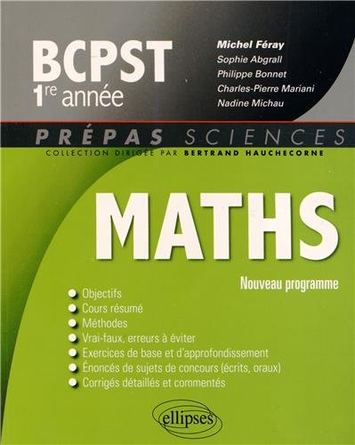 Maths BCPST 1ère Année Programme 2013