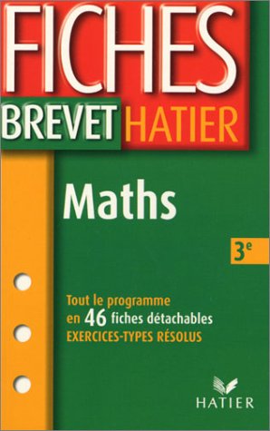 Fiches Brevet : Mathématiques, 3e