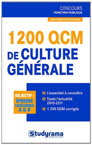 1200 QCM de culture générale a/b