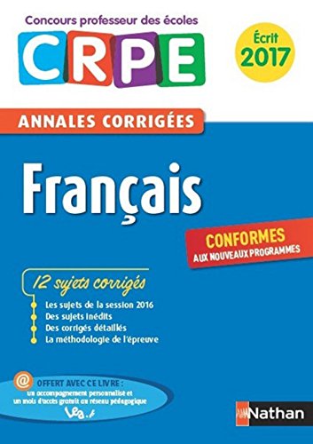 Annales CRPE 2017 : Français