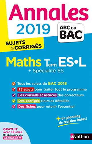 Annales ABC du BAC 2019 - Maths Term ES-L
