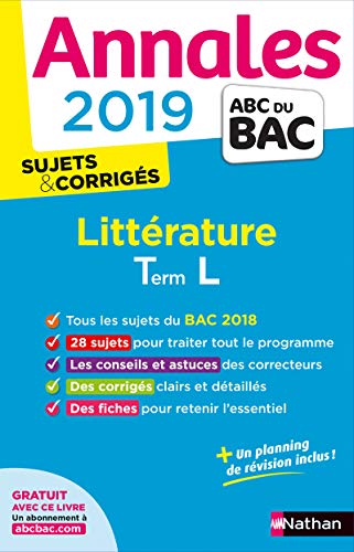 Annales ABC du BAC 2019 - Littérature Term L