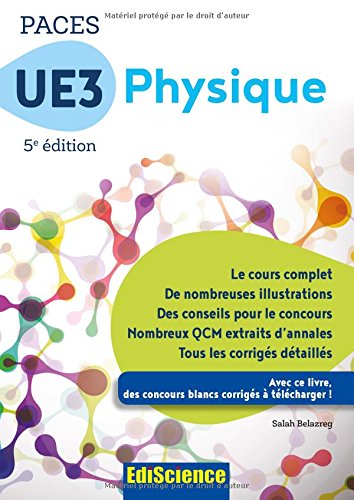 PACES UE3 Physique - 5e éd. - Manuel, cours + QCM corrigés