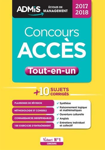 Concours ACCÈS - Tout-en-un - Concours 2017-2018 Collection : ADMIS Écoles de management EAN