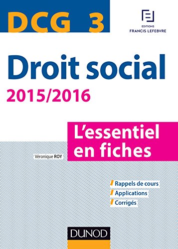 DCG 3 - Droit social 2015/2016 - 6e éd. - L'essentiel en fiches