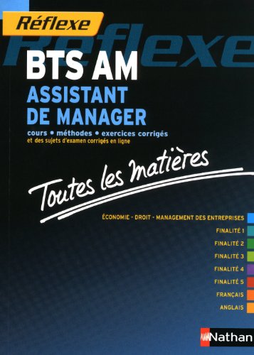 Toutes les matières Réflexe : Assistant de manager - BTS