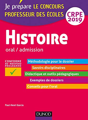 Histoire - Oral / admission - CRPE 2019