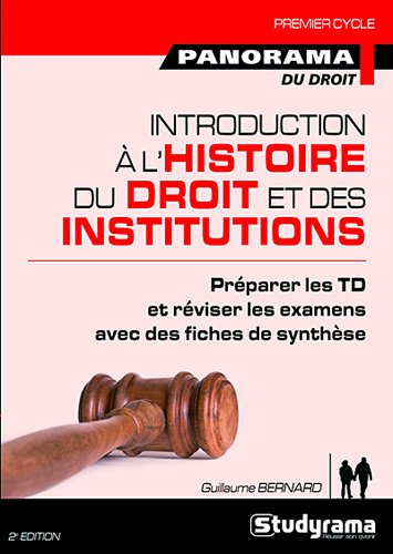 Introduction à l'histoire du droit et des institutions
