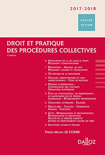 Droit et pratique des procédures collectives 2017/2018 - 9e éd.