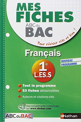 Mes Fiches ABC du BAC Français 1re L.ES.S