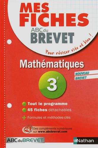 Mes Fiches ABC du BREVET Mathématiques 3e