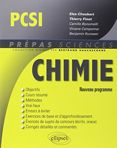 Chimie PCSI Programme 2014