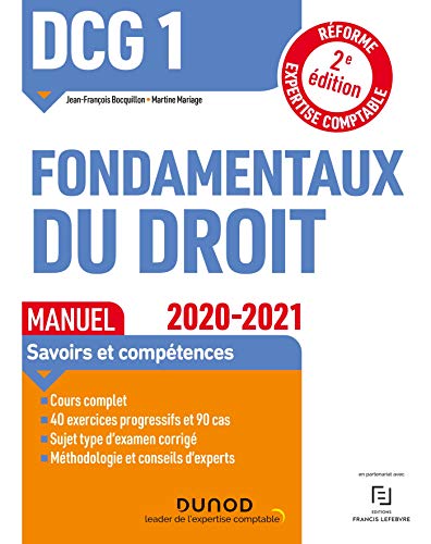 DCG 1 Fondamentaux du droit - Manuel - 2020/2021 (2020-2021)
