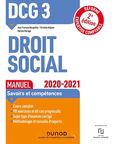 DCG 3 Droit social - Manuel - 2020-2021: Réforme Expertise comptable (2020-2021)