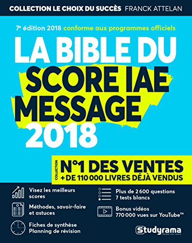 Bible du Score IAE Message 2018