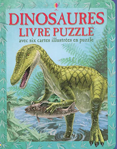 Dinosaures : Livre puzzle avec 6 cartes illustrées en puzzle