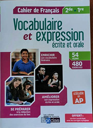 Vocabulaire et expressions Français 2de/1re 2018 - VERSION CORRIGÉE POUR L'ENSEIGNANT