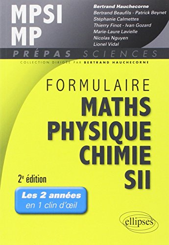 Formulaire Maths Physique Chimie SII MPSI MP
