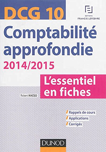 Comptabilité approfondie DCG 10 - 4e édition - L'essentiel en fiches