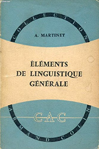 Eléments de linguistique générale.ème édition