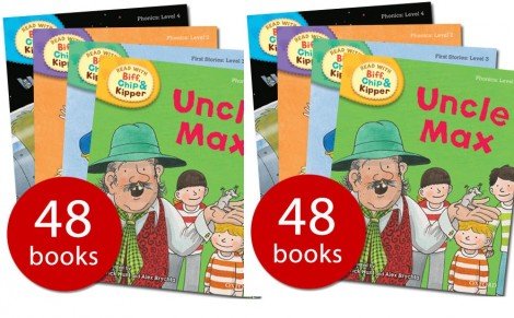 Oxford Read at Home Biff, Chip and Kipper Complete Phonics Collection - Levels 1-6; 48 Books