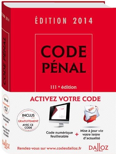 Code pénal 2014 - 111e éd.